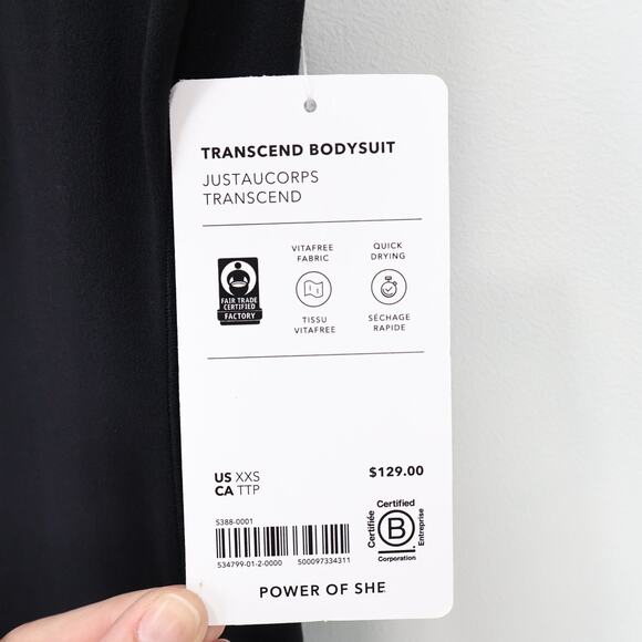 Athleta Transcend 7/8 Bodysuit Black Size XXS NWT - Picture 4 of 9